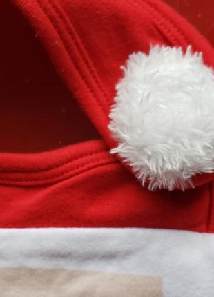 F&f детский новогодний махровый нагрудник слюнявчик для новорожденных дед мороз санта клаус