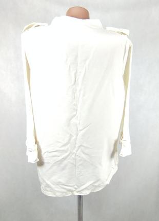 Шелковая блузка lacoste кремовая3 фото