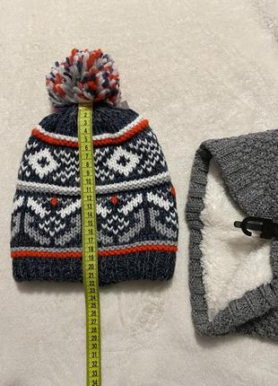 Зимова шапка, шапочка на хлопчика3 фото