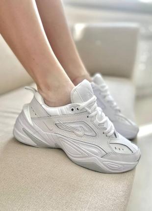 Жіночі шкіряні білі кросівки nike m2k tekno🆕 кросівки найк м2к текно