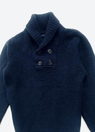 Шерстяной теплющий свитер с воротником поло gap 100% шерсть мериноса (ягнёнка)2 фото