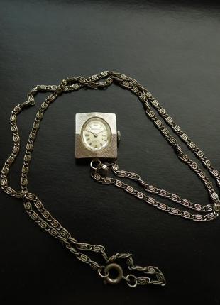 Rodania 17 jewels incabloc швейцарские винтажные часы-кулон3 фото
