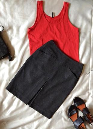 Шерстяная юбка миди шерсть