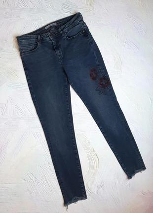 Стильні темно-сині жіночі завужені джинси скіні zara, розмір 44 - 46