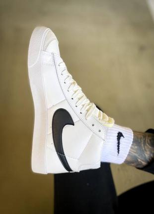 Мужские высокие кожаные кроссовки nike blazer mid 77 "vintage"#найк3 фото