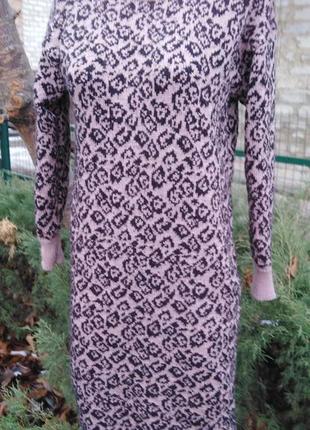 Знижка 🔥🔥🔥класне стильне плаття в принт леопард колір бежевий/чорний1 фото