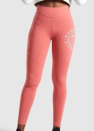 Женские лосины леггинсы тайтсы gymshark legacy fitness leggings moroccan brick