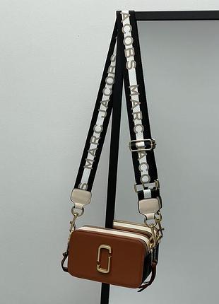 Женская  коричневая сумка через плечо marc jacobs 🆕маленька сумка кросс боди3 фото