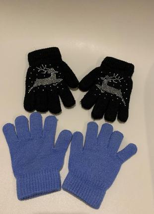 Перчатки 🧤 варежки зимние детские на девочку 3-4-5 лет
