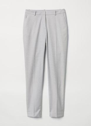 H&m светло-серые костюмные брюки м