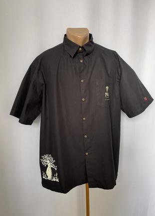 Maki company рубашка тенниска черная с баобабами лемуры мадагаскар