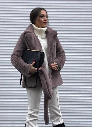 Шуба еко-кролик зима з/без капюшона