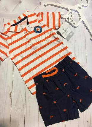 Летний костюмчик на мальчика carters 9m