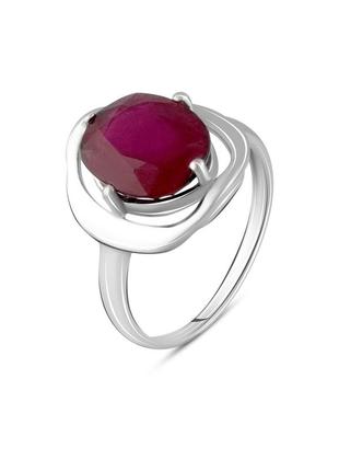 Серебряное кольцо с натуральным рубином 6.658ct (19см размер) 2107224