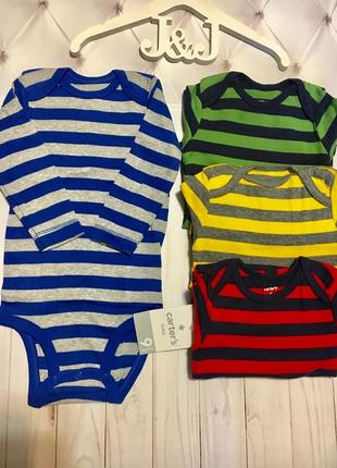 Бодіки на хлопчика з довгим рукавом carters 9m