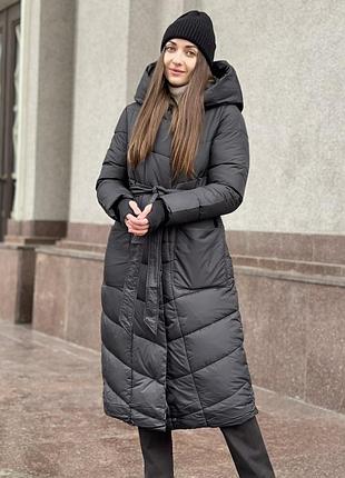 Длинный пуховик зимний пуховик пальто парка с капюшоном🔥🔥