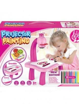 Дитячий проектор для малювання зі столиком projector painting4 фото