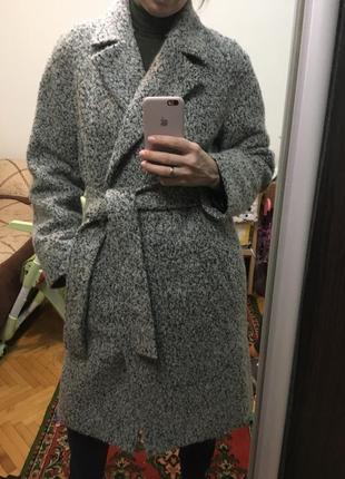 Зимнее шерстяное пальто4 фото