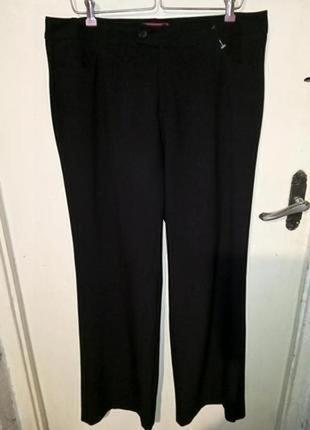 Штани-кльош,широкі штані,чорні,великого розміру на високу дівчину1 фото