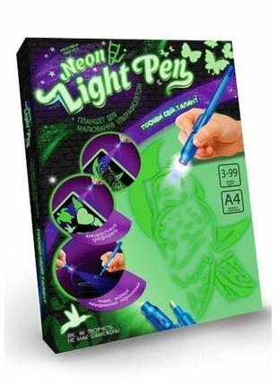 Набор креативного творчества danko toys "neon light pen" сова (укр) (nlp-01-01u)