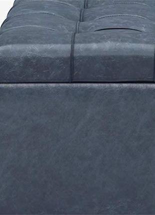 Банкетка с ящиком для хранения 100х100х44см. большая»пуфик,пуфики,пуф кожзам,пуф...