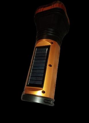 Мультифункціональний ручний прожекторний ліхтар hurry-bolt hb-707-2 (сонячна панель)5 фото