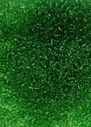 Бісер круглий зелений 100 гр2 фото