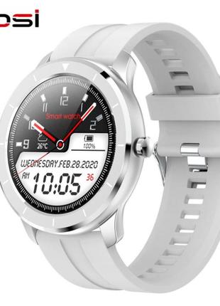 Чоловічий сенсорний наручний розумний смарт годинник smart watch н67-35 фітнес браслет трекер білий1 фото