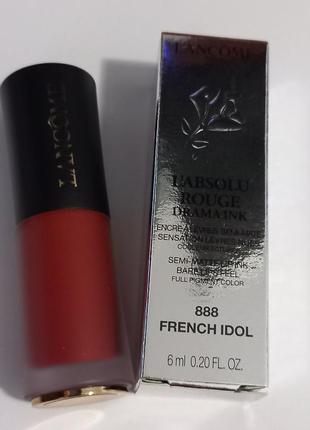 Lancome l'absolu rouge drama ink. стойкая невесомая помада-тинт для губ с матовым эффектом.