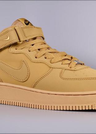 Зимние кроссовки nike air force 1 beige winter6 фото