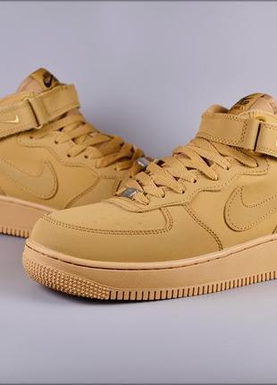 Зимние кроссовки nike air force 1 beige winter5 фото