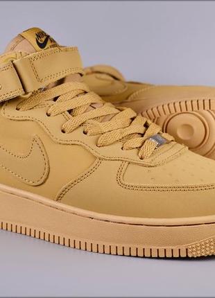 Зимние кроссовки nike air force 1 beige winter8 фото