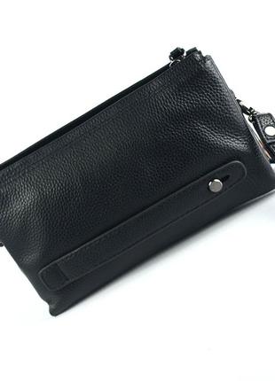 Чоловіча маленька шкіряна сумочка клатч через плече ділова сумка гаманець клатч із натуральної шкіри4 фото