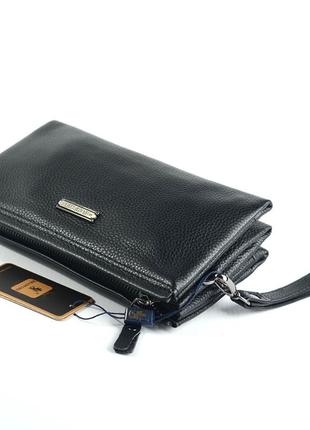 Чоловіча маленька шкіряна сумочка клатч через плече ділова сумка гаманець клатч із натуральної шкіри5 фото