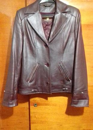 Кожаный плащ-куртка , размер м3 фото