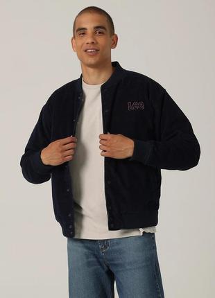 Бомбер lee men's heritage varsity indigood™ corduroy jacket8 фото