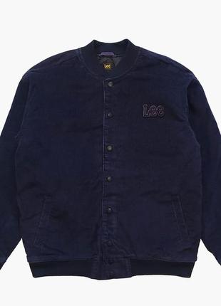 Бомбер lee men's heritage varsity indigood™ corduroy jacket1 фото