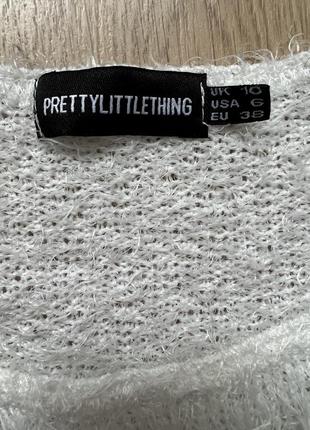 Білий топ травка prettylittlething plt7 фото