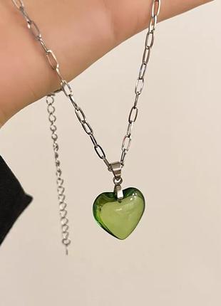 Ланцюг підвіска серце кулон сердечко на ланцюгу