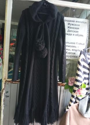 Кардіган жіночій з капюшоном теплий ручна робота