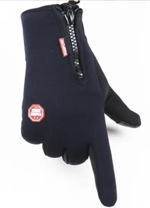 Сенсорные перчатки женские зимние winds stopper hkxy s черный5 фото