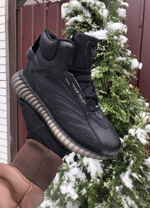 Зимние мужские высокие  черные кроссовки adidas yeezy boost 🆕зимние кроссовки адидас2 фото