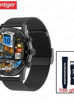 Умные смарт часы smart watch "greentiger kk70/dt70" black с разговорным динамиком. тонометр пульоксиметр1 фото