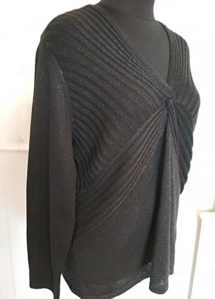 Красивый свитер с серебристой ниточкой, размер 50-52.2 фото