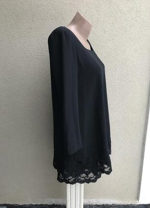 Маленькое черное платье,кружево,дизайнер liz claiborne франция,люкс бренд,туника5 фото