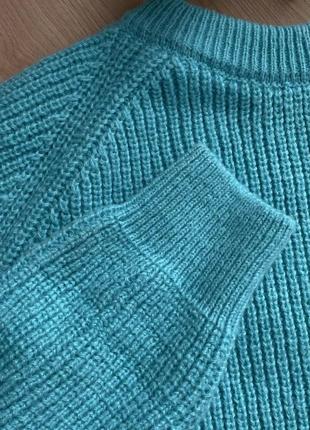 Очень теплый удлинённый свитер крупной вязки7 фото
