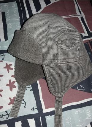 Теплая шапка-ушанка, 6-1÷месяцев, 40-42см, mothercare