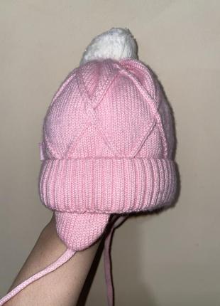 Шапочка в роддом для новорожденной девочки