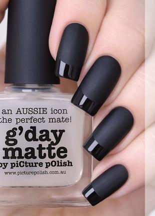 Матовий топ picture polish top coat gday matte1 фото