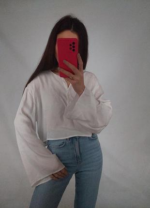 Рубашка акцент  на рукава zara